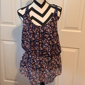 LC Lauren Conrad Floral Tank